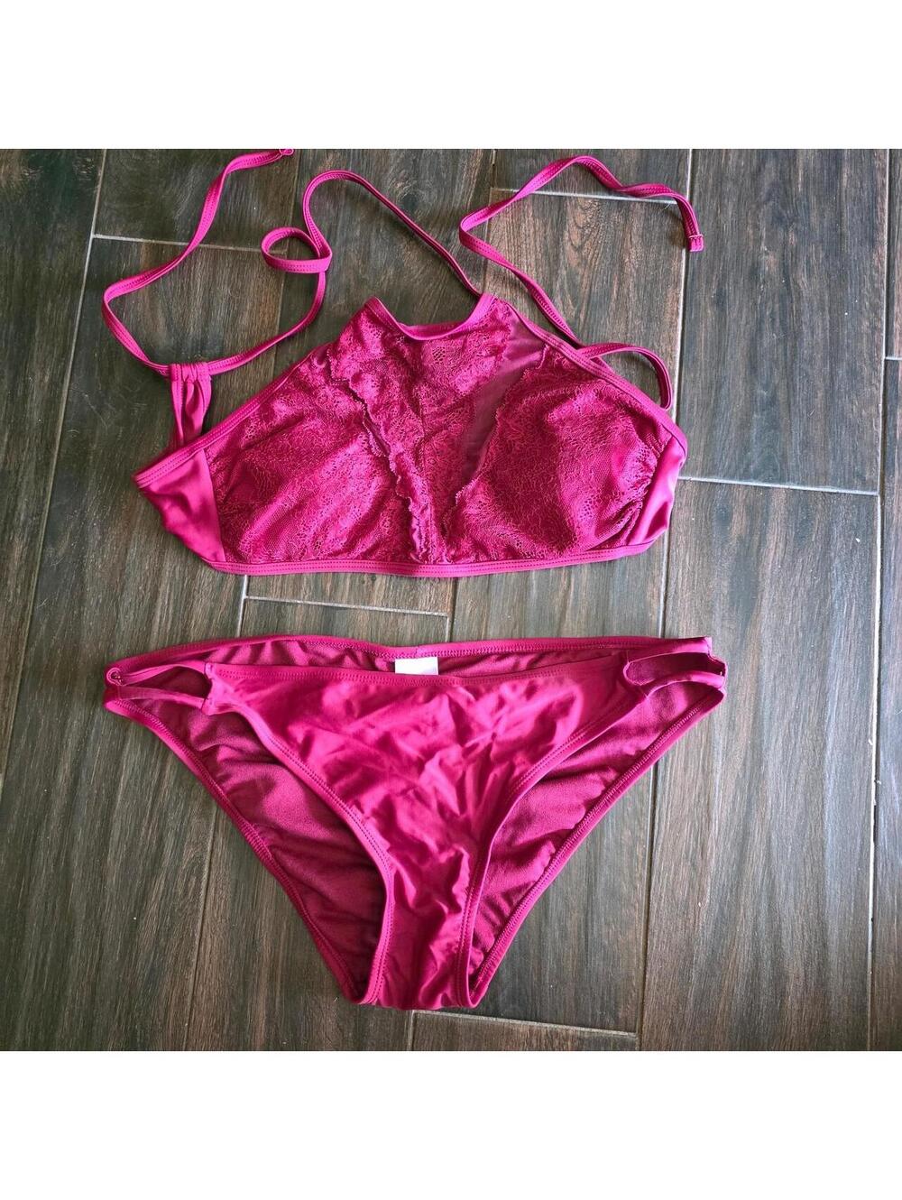 Xhilaration Women's Burgundy Swimsuit-one-piece